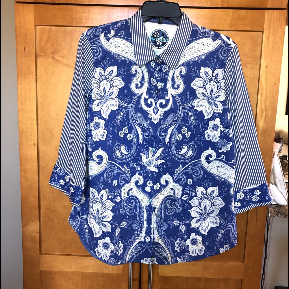 Robert graham cotton blouse .